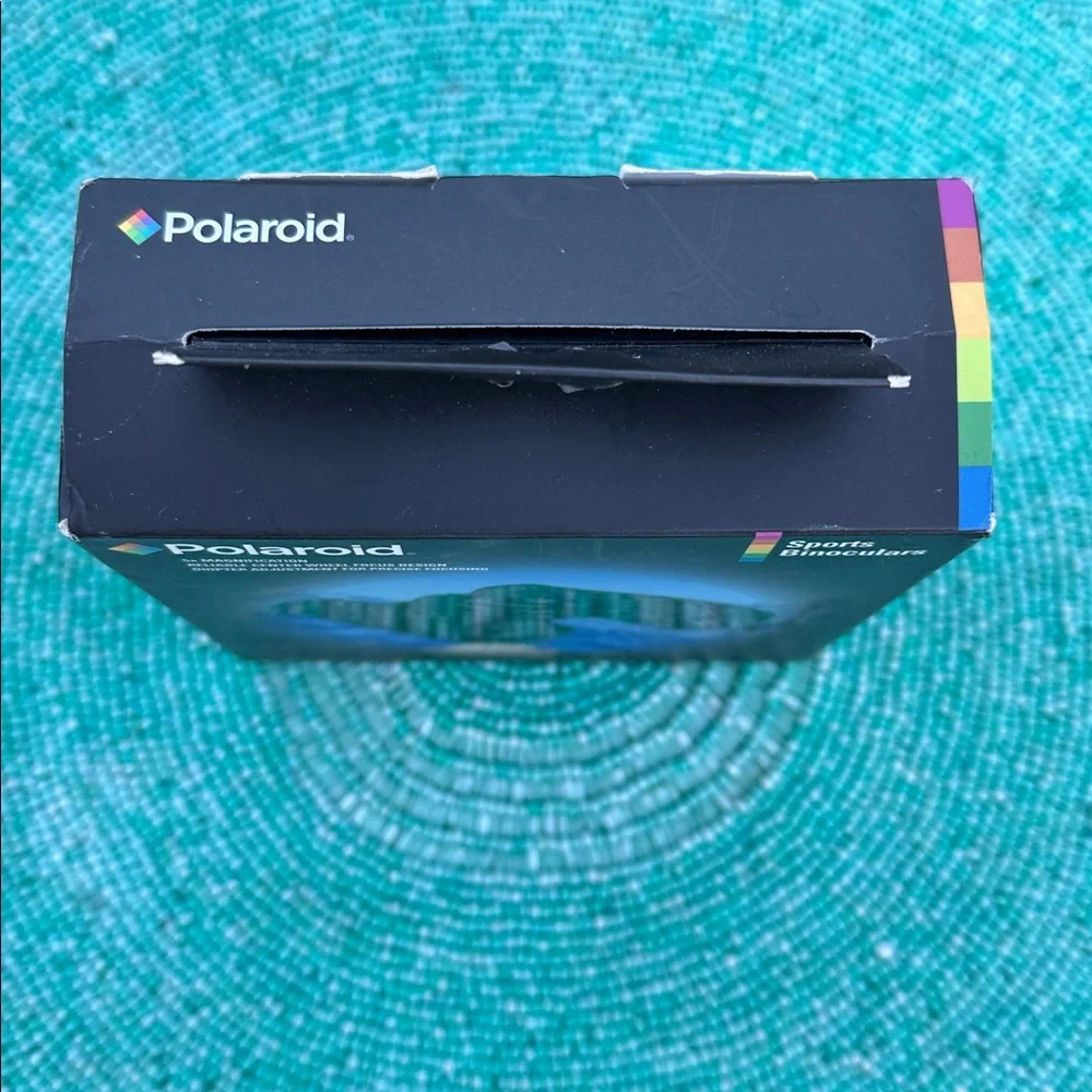Polaroid Black Sports Binoculars with Blue Accents